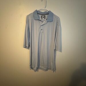 FootJoy Men's Blue Striped Polo Shirt